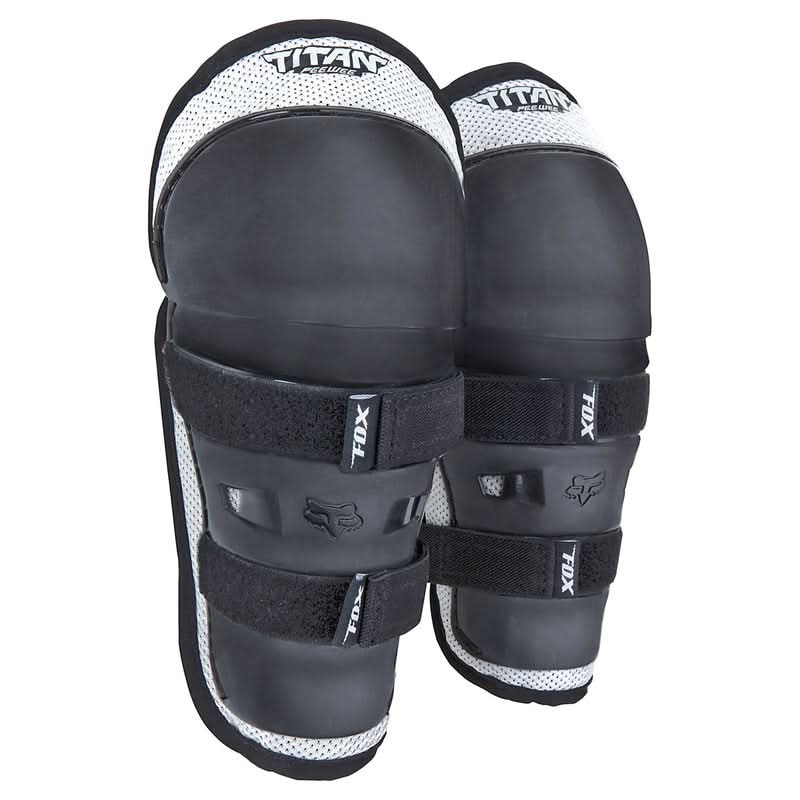Fox Junior Peewee Titan Knee/Shin Grd Black/Silver Os