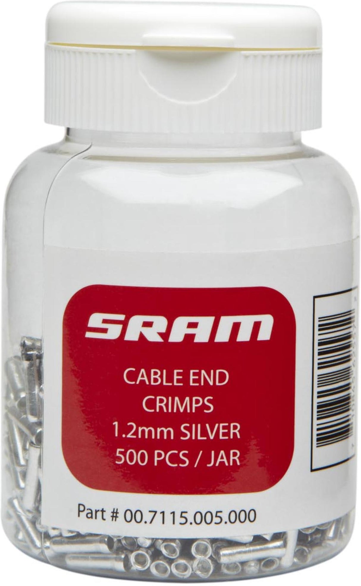 Shift Cable End Crimps 1.2mm Silver 500-count Jar