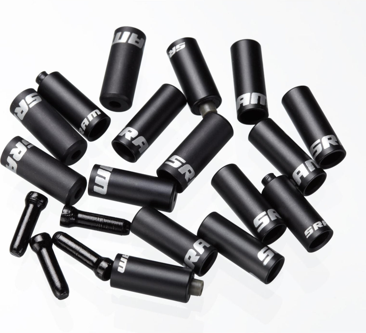 SRAM Ferrule Kit, Aluminum Black - includes Shift 4.0mm Qty 10, Brake 5.0mm Qty