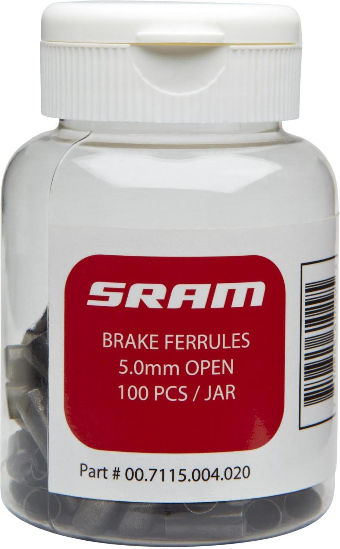 5.0mm Brass Open End Brake Housing Ends (Black) – 100 pcs | Ride Hub