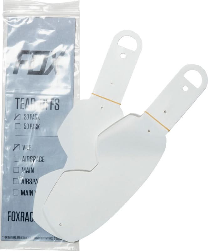 Fox Vue Tear Offs Standard (20 Pack), Clear