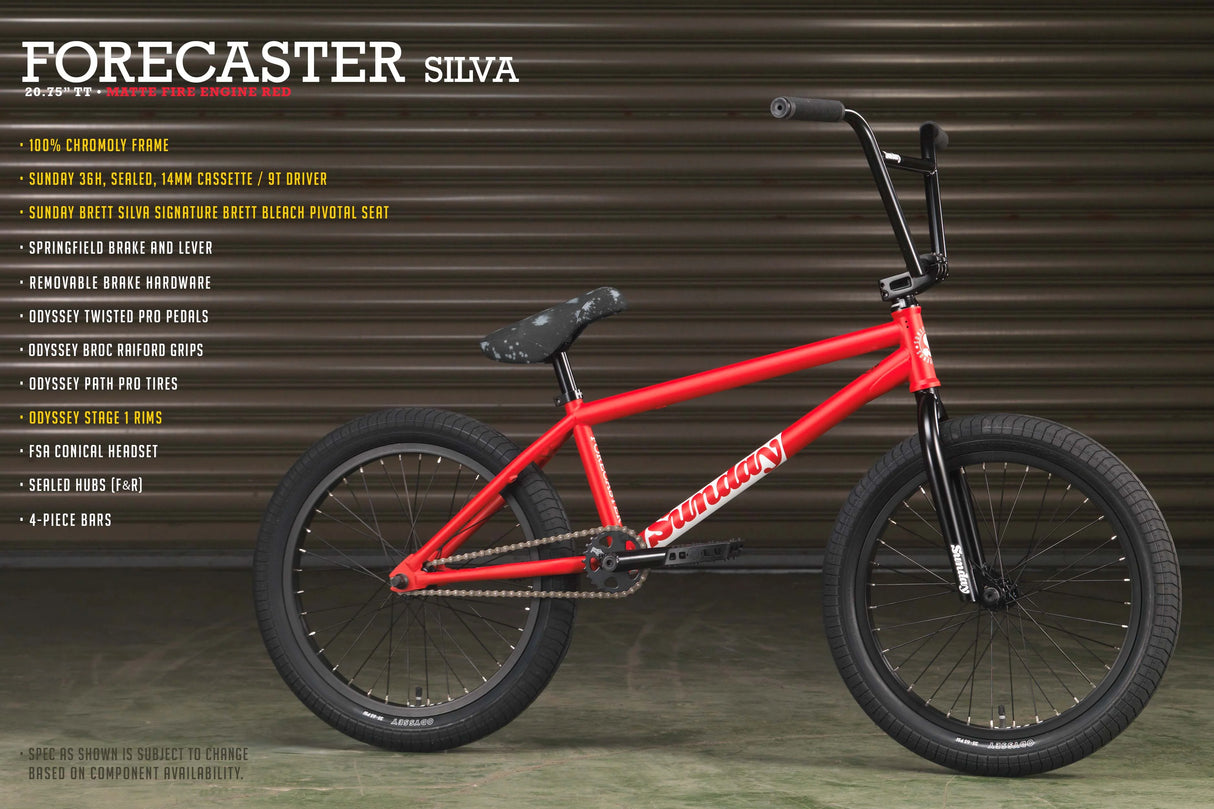 Sunday Forecaster 20.75" TT Brett Silva Signature BMX bike | Ride Hub