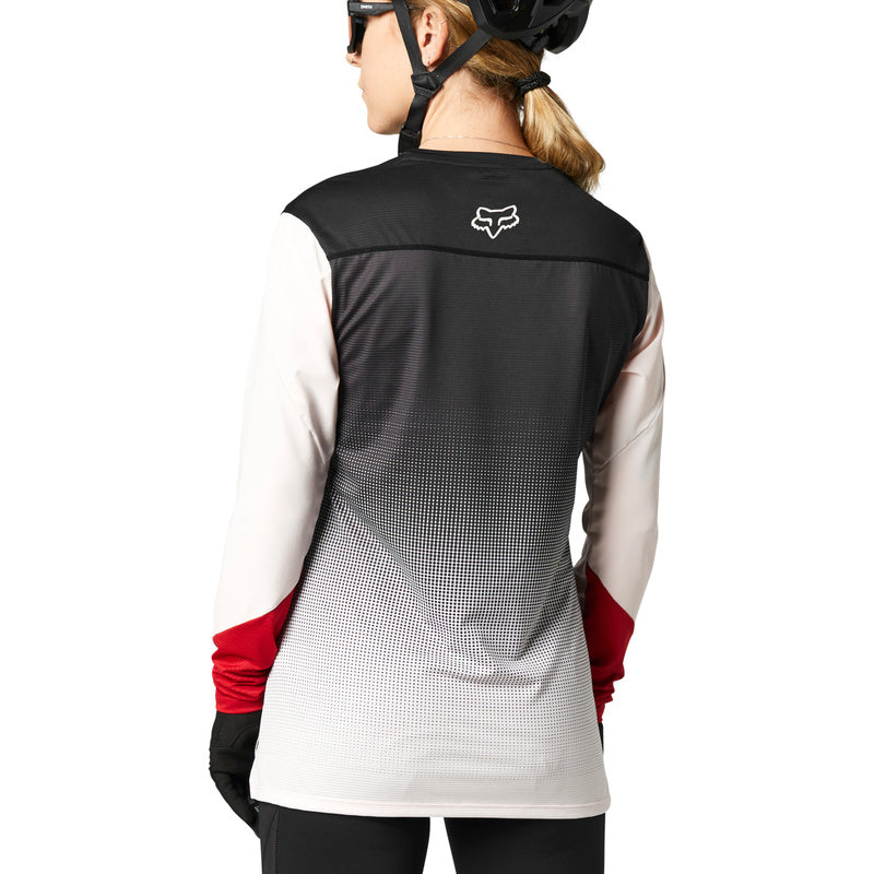 Fox Lady Long Sleeve Flexair Cycling Jersey Black/Pink | RideHub