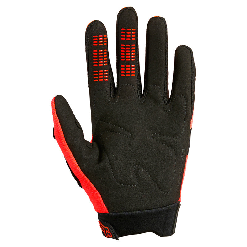 Fox Junior Dirtpaw Fluo Red Gloves