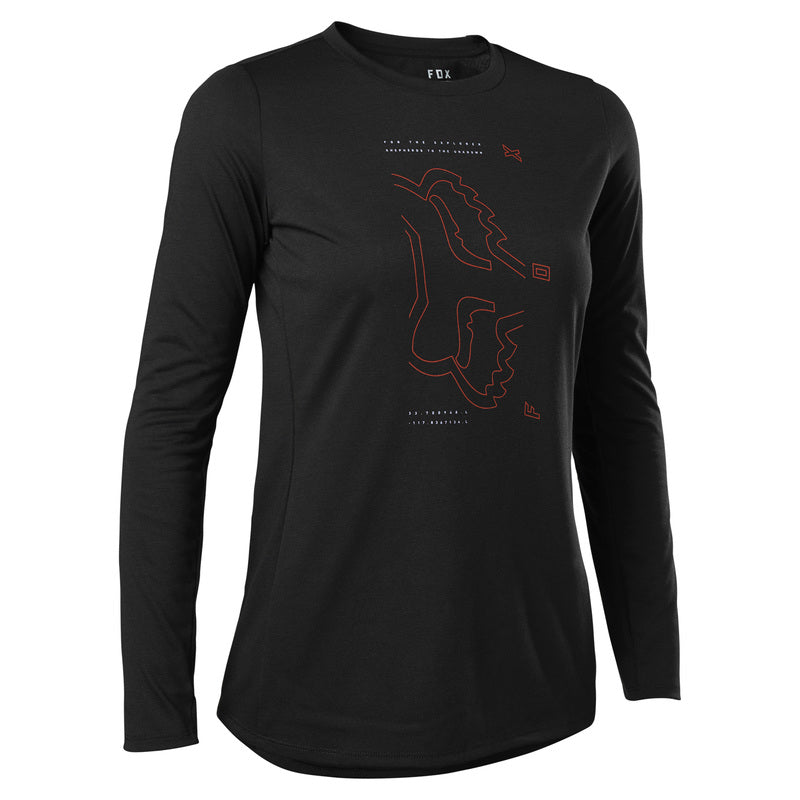 Fox Lady Ranger Dr Black Long Sleeve Cycling Jersey | RideHub