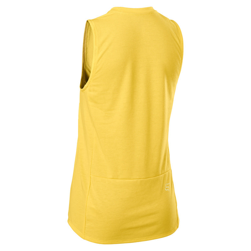 Fox Lady Ranger Dr Pear Yellow Sleeveless Cycling Jersey | RideHub