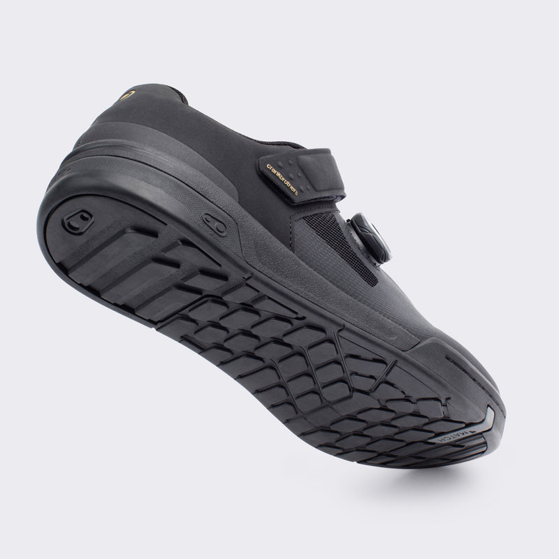 Crankbrothers Stamp Boa Black/Gold Shoes - Black Outsole
