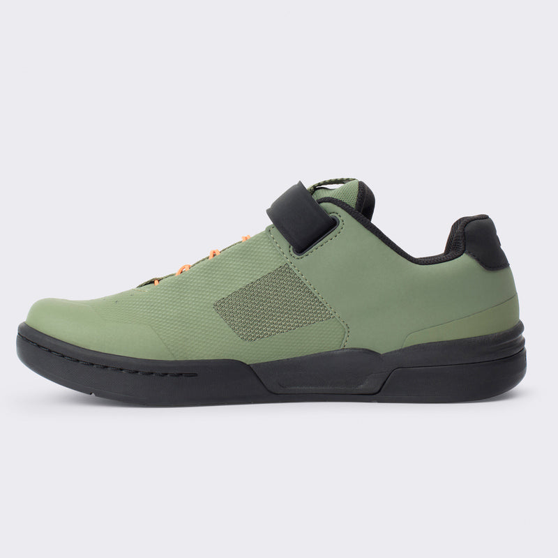 Crankbrothers Stamp Speedlace Green/Orange Shoes - Black Outsole
