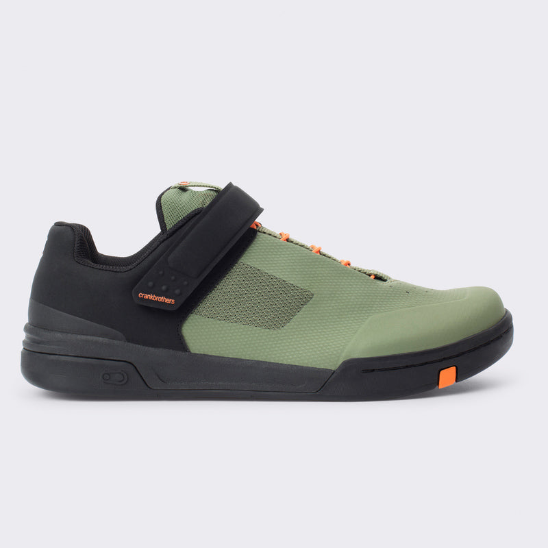 Crankbrothers Stamp Speedlace Green/Orange Shoes - Black Outsole