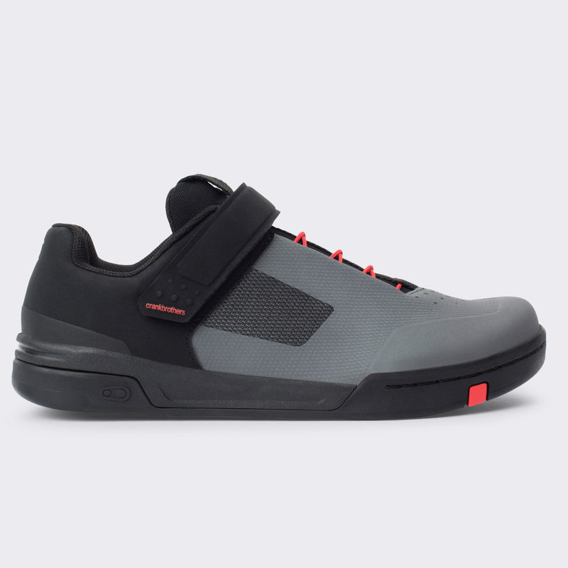 Crankbrothers Stamp Speedlace Grey/Red Shoes - Black Outsole