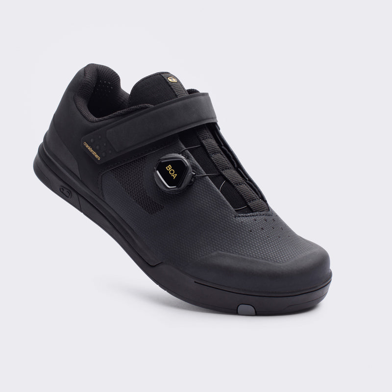 Crankbrothers Mallet Boa Black/Gold Shoes - Black Outsole