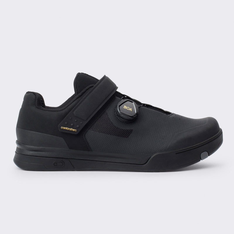 Crankbrothers Mallet Boa Black/Gold Shoes - Black Outsole