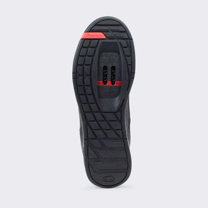 Crankbrothers Mallet Lace Black/Red Shoes - Black Outsole