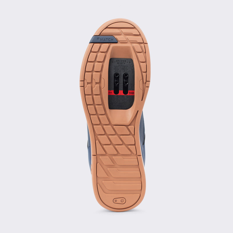 Crankbrothers Mallet Lace Navy/Silver Shoes - Gum Outsole