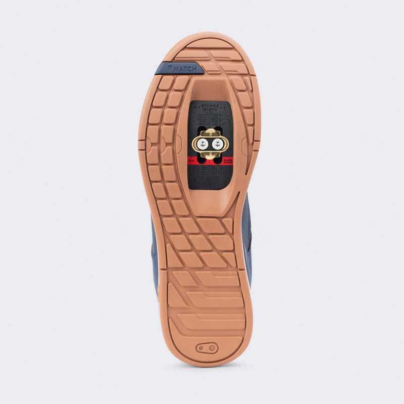 Crankbrothers Mallet Lace Navy/Silver Shoes - Gum Outsole