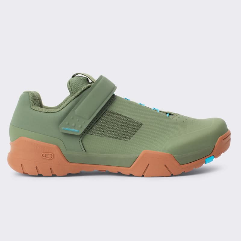 Crankbrothers Mallet E Speedlace Green/Blue Shoes - Gum Outsole