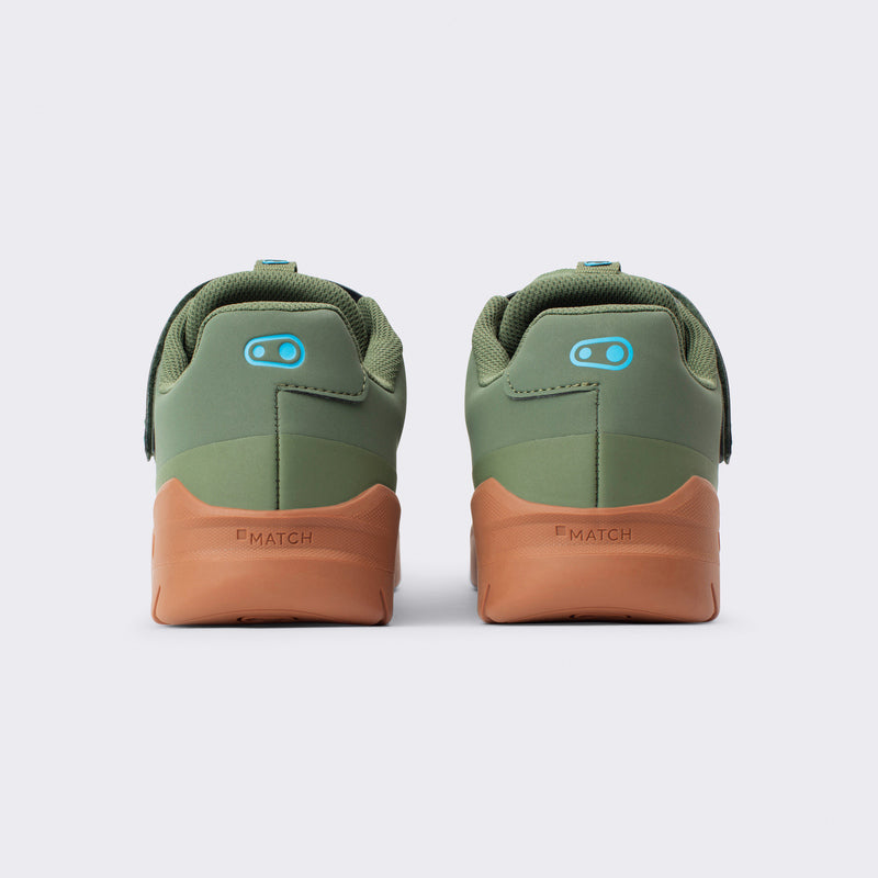 Crankbrothers Mallet E Speedlace Green/Blue Shoes - Gum Outsole