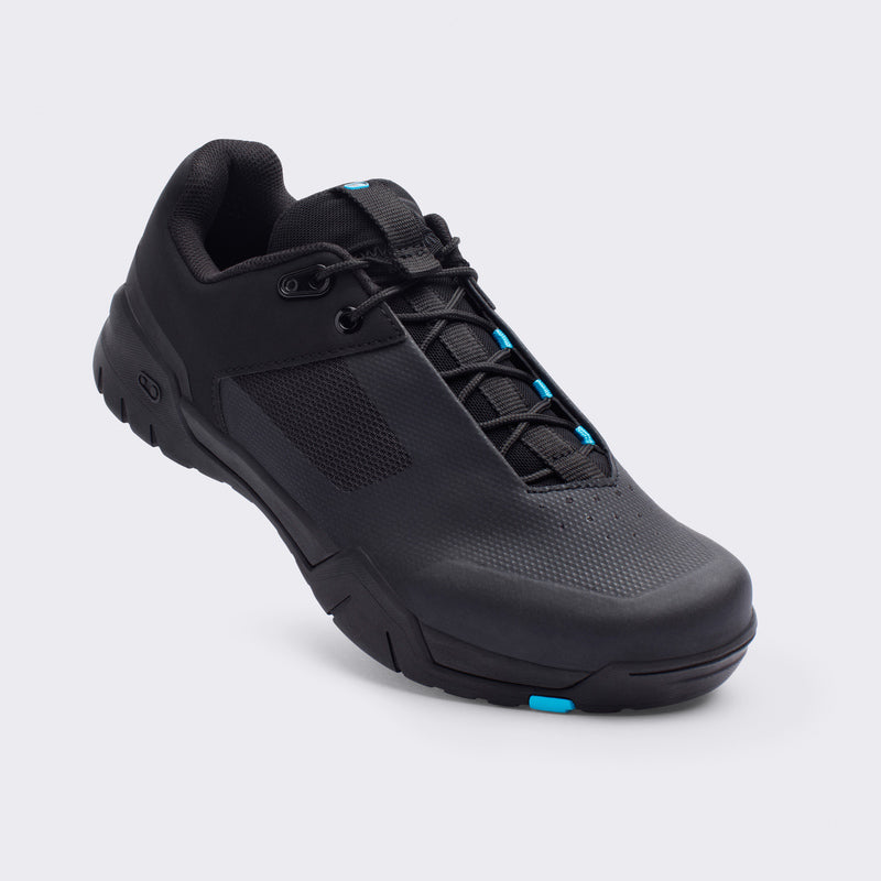 Crankbrothers Mallet E Lace Black/Blue shoes - Black Outsole