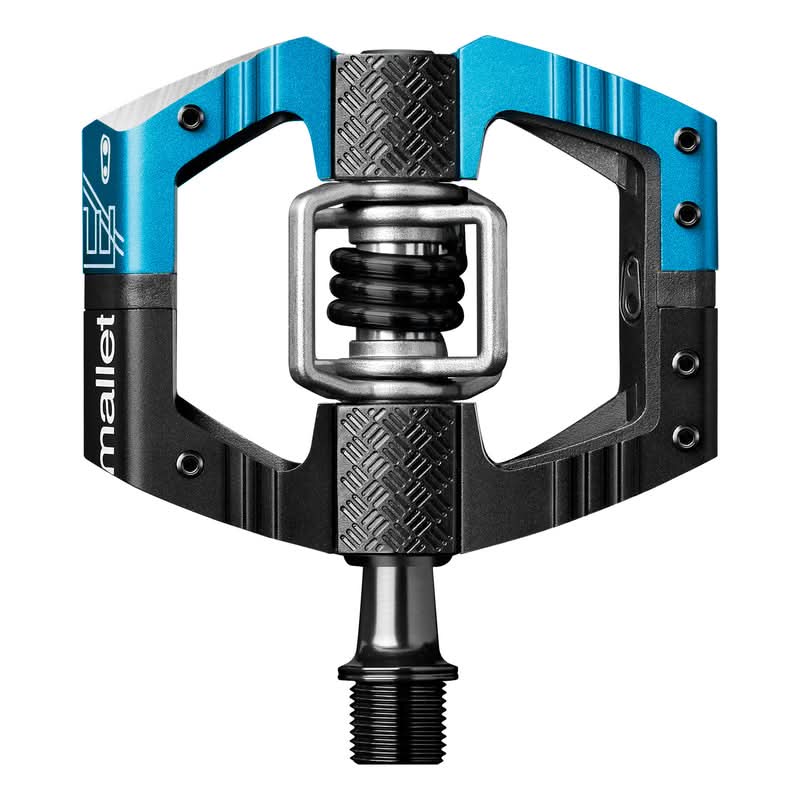 Crankbrothers Mallet E Long Spindle Bicycle Pedals Black Electric Blue/Black