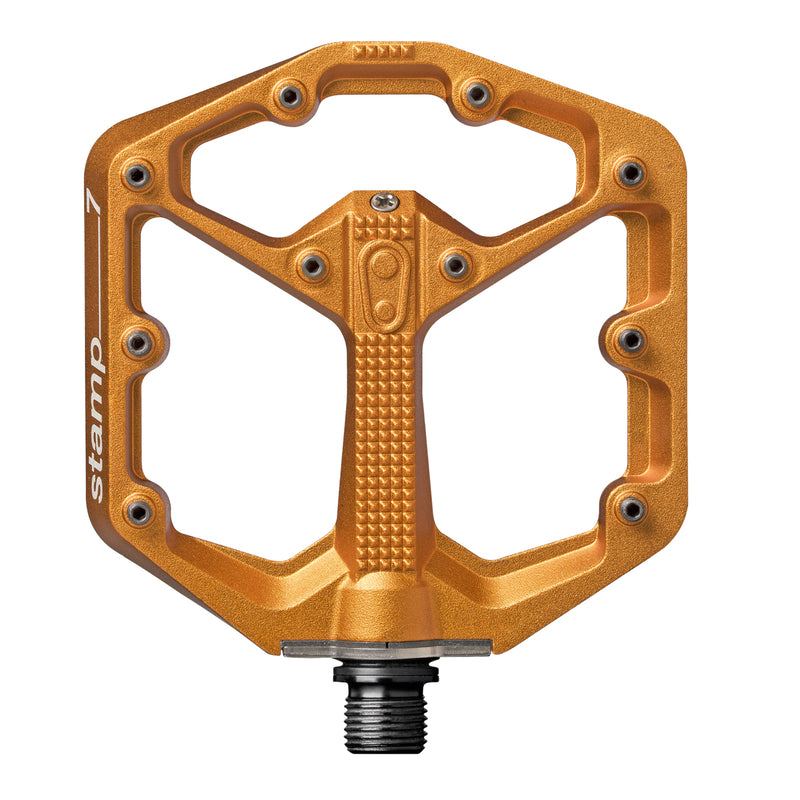 Crankbrothers Stamp 7 Small Orange Bicycle Pedals (Includes Extra Pins)