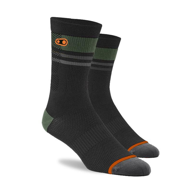 Icon MTB Crankbrothers Socks Black/Orange/Green | RideHub