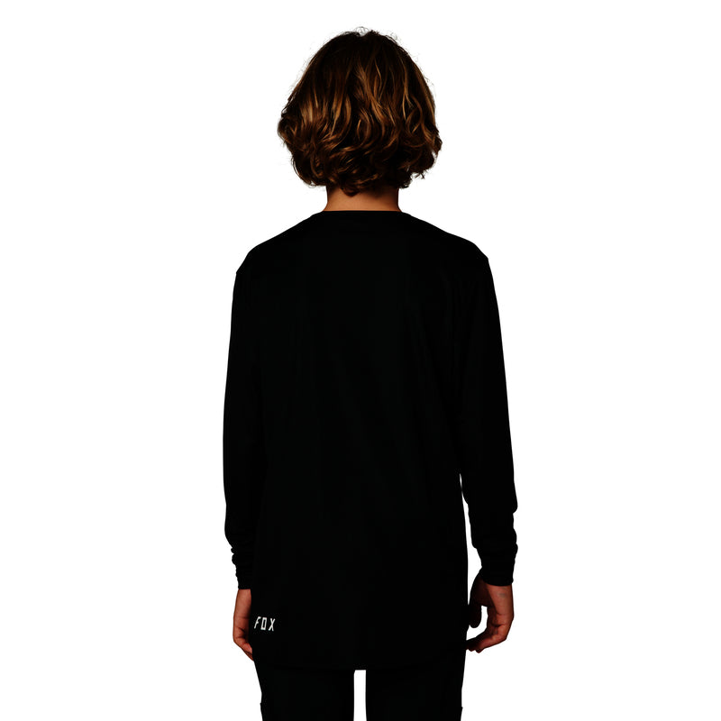 Fox Junior Ranger Black Long Sleeve Cycling Jersey | RideHub