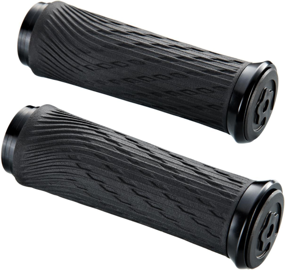 Locking Grips for Grip Shift Integrated 100mm with Silver Clamps and End Plug