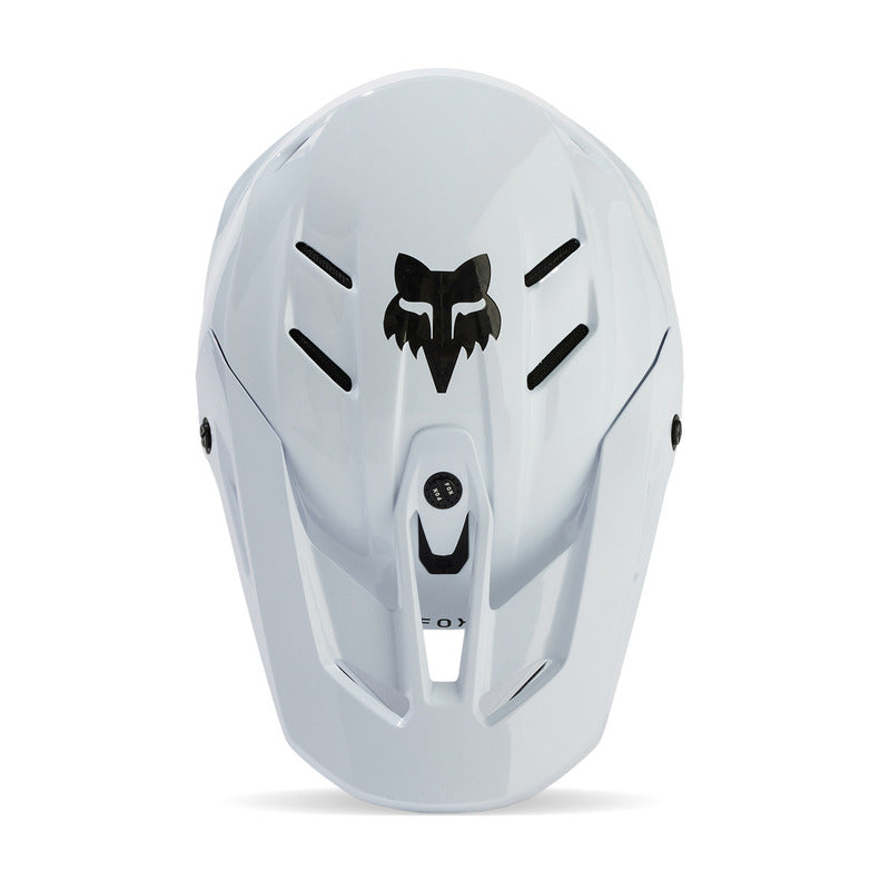 Fox V3 Rs Carbon Solid Helmet White