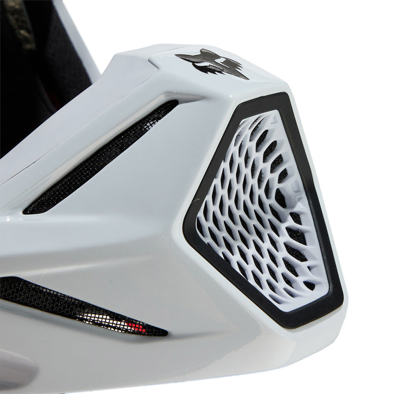 Fox V3 Rs Carbon Solid Helmet White