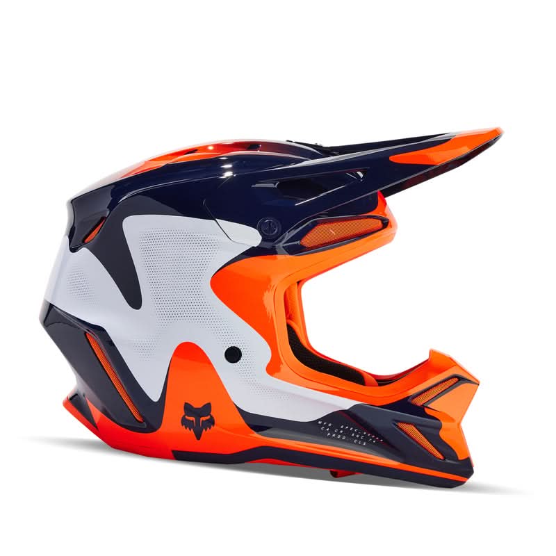 Fox V3 Revise Helmet Navy/Orange
