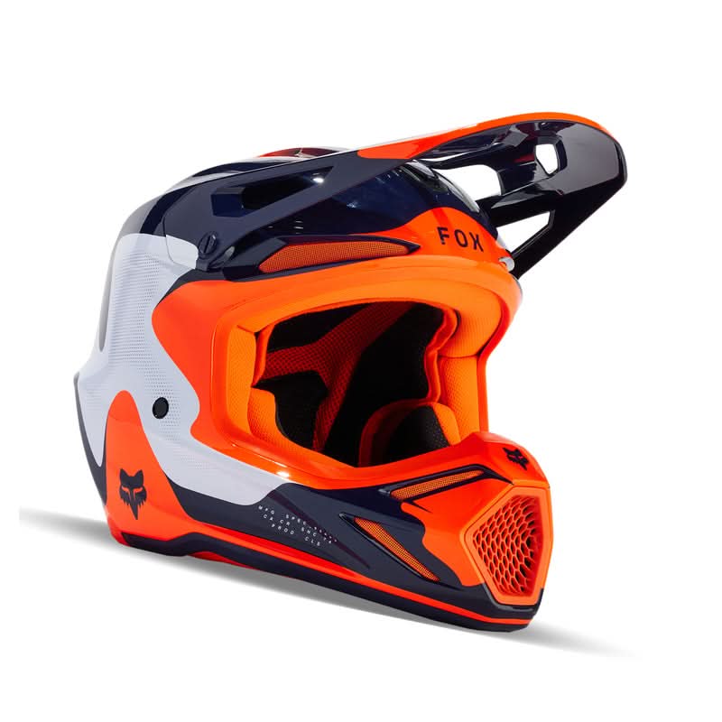 Fox V3 Revise Helmet Navy/Orange