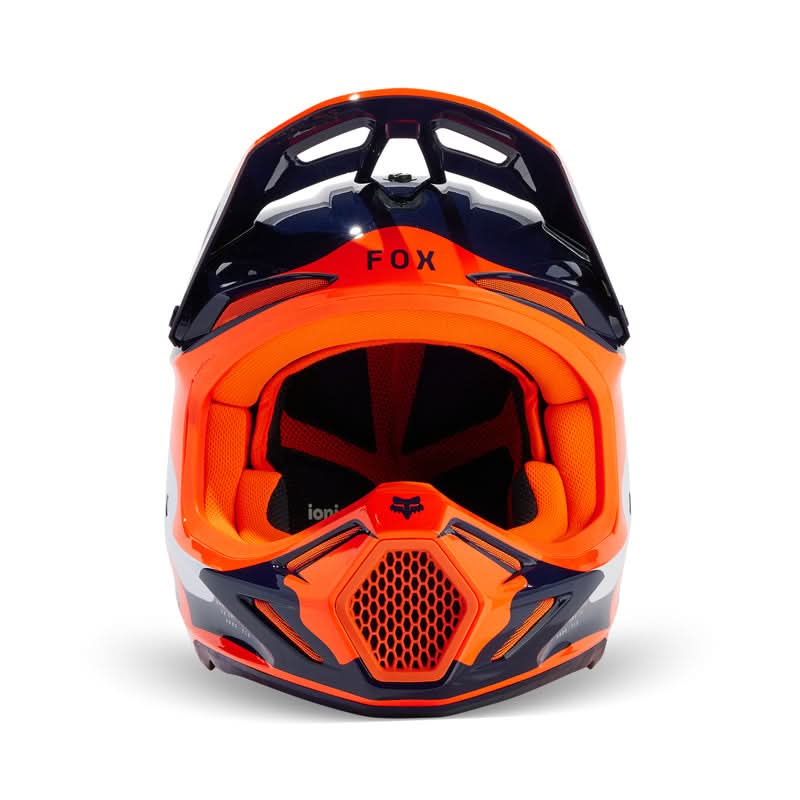 Fox V3 Revise Helmet Navy/Orange