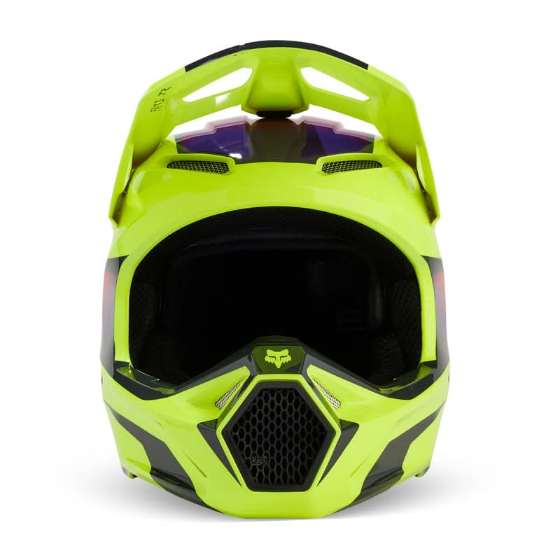 Fox V1 Flora Helmet Yellow helmet