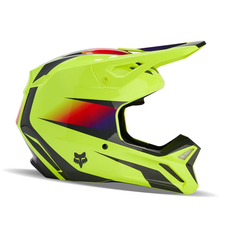 Fox V1 Flora Helmet Yellow helmet