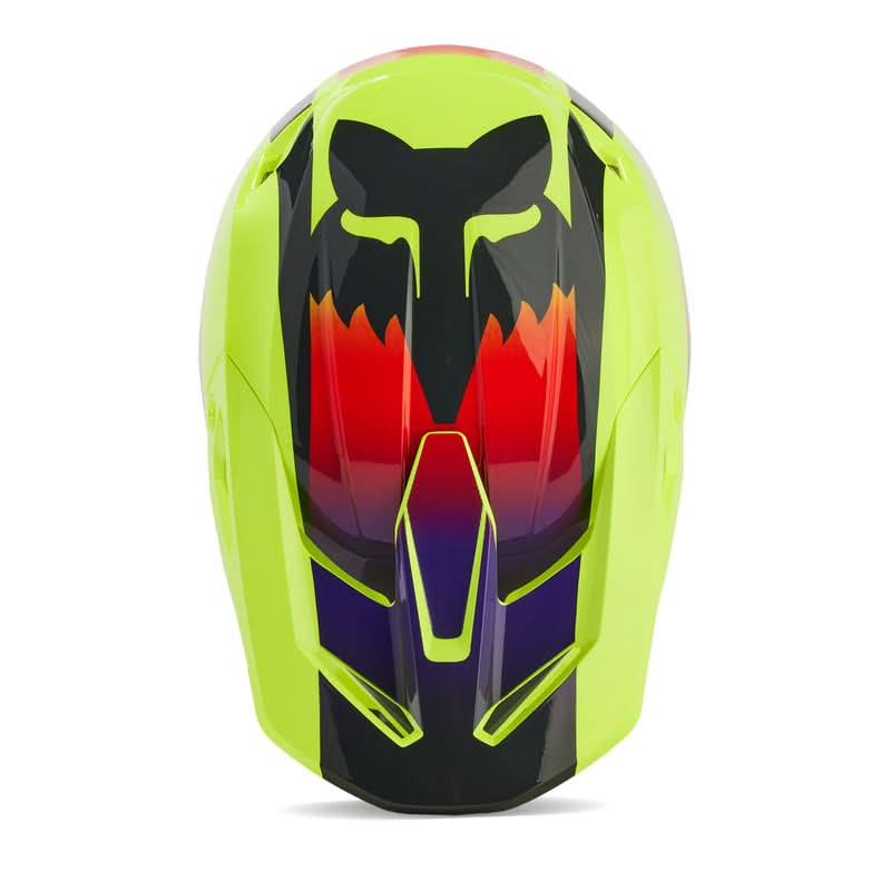 Fox V1 Flora Helmet Yellow helmet
