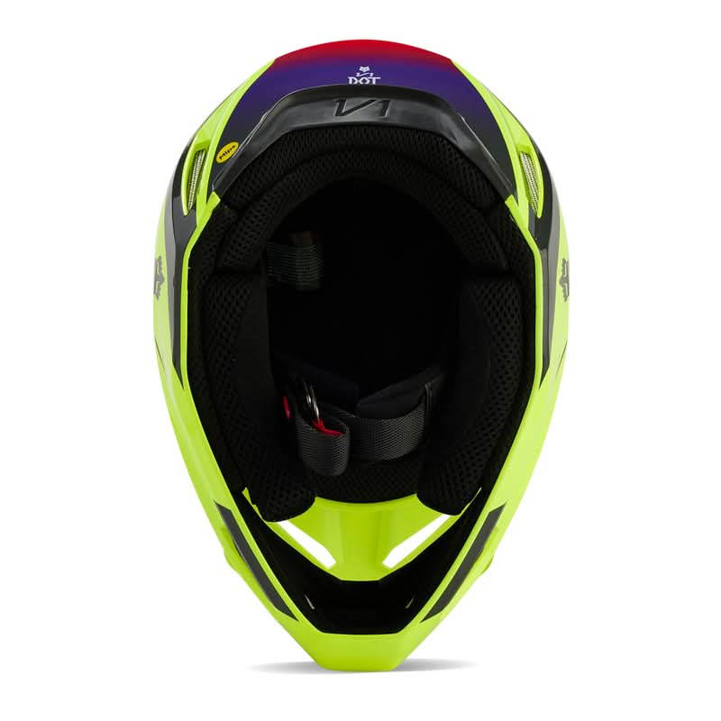 Fox V1 Flora Helmet Yellow helmet