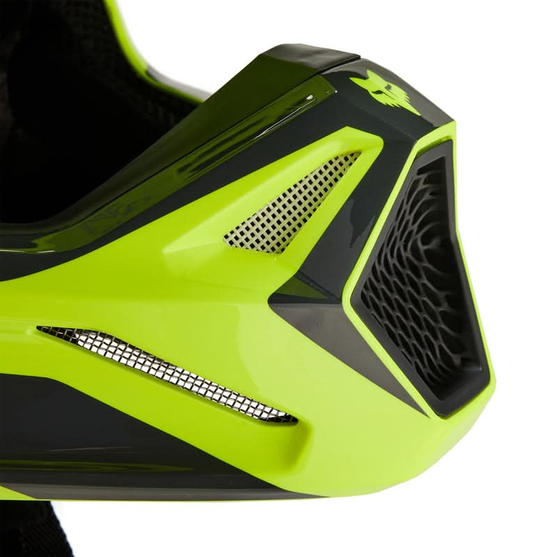 Fox V1 Flora Helmet Yellow helmet