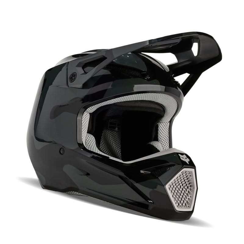 Fox V1 Bnkr Black Camo Helmet