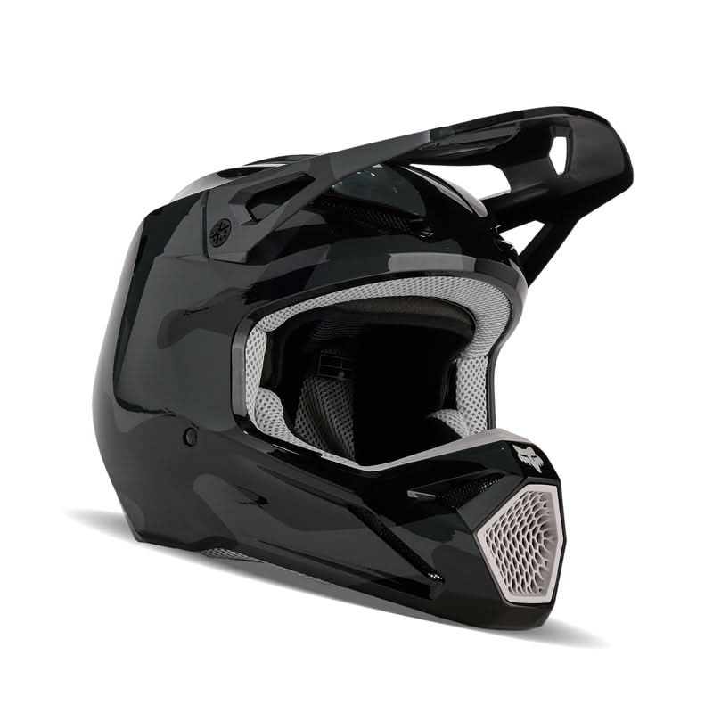 Fox Junior V1 Bnkr Black Camo helmet