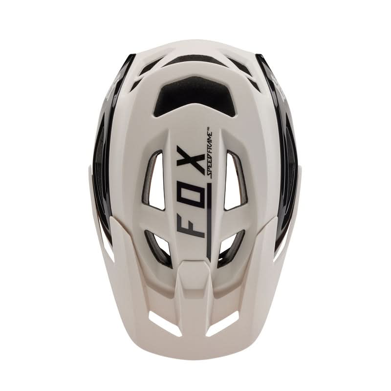 Fox Speedframe Pro Blocked Vintage White Bike Helmet