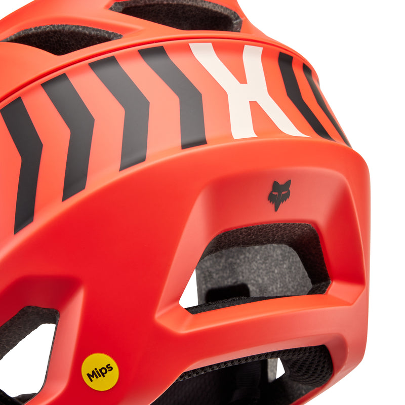 Fox Junior Proframe Nace Orange Flame Bike Helmet