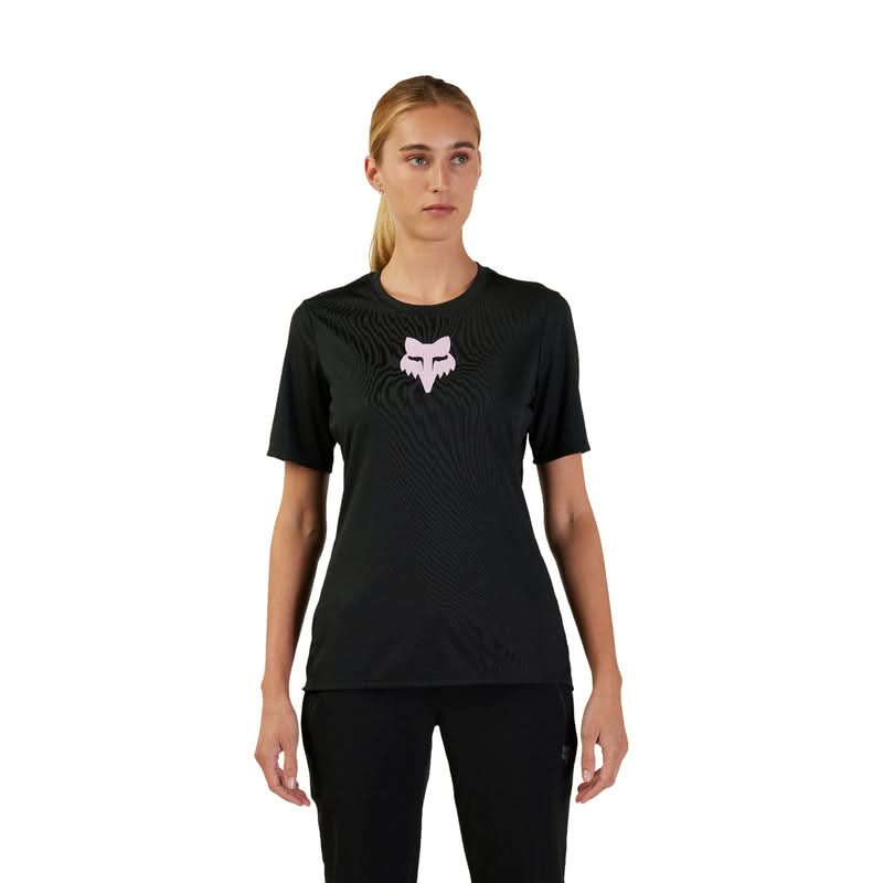 Fox Lady W Ranger Foxhead Black Cycling Jersey | RideHub