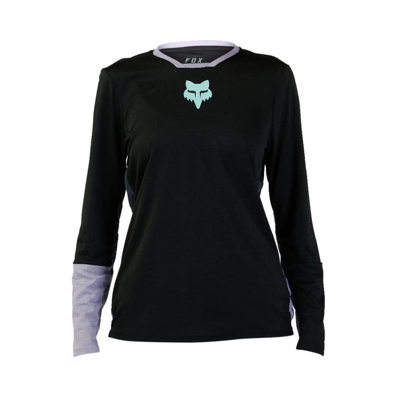 Fox Lady W Defend Race Black Long Sleeve Cycling Jersey | RideHub
