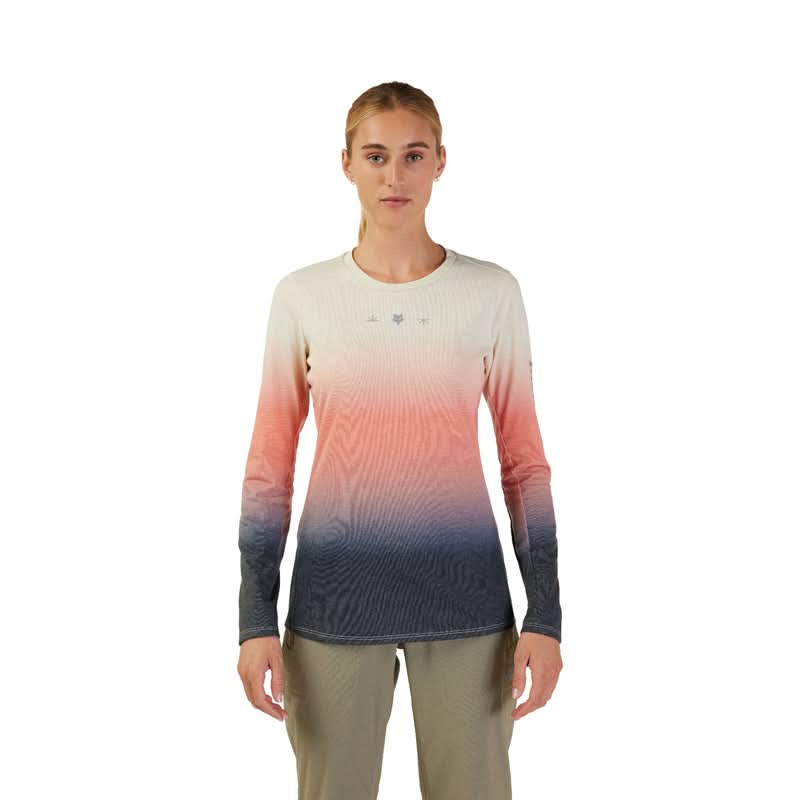 Fox Lady W Ranger Drirelease Mid Lunar Bone Long Sleeve Cycling Jersey | RideHub