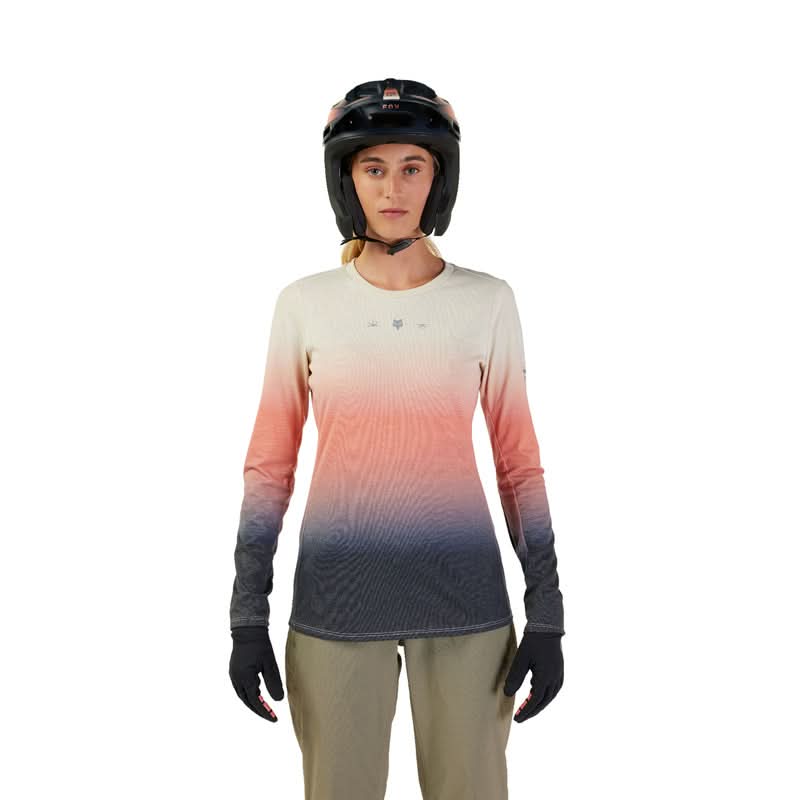 Fox Lady W Ranger Drirelease Mid Lunar Bone Long Sleeve Cycling Jersey | RideHub