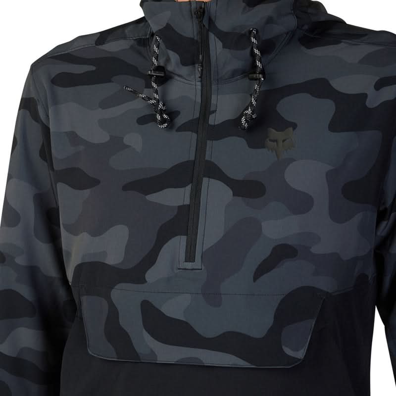 Fox Ranger Wind Pullover Black Camo Rain Jacket