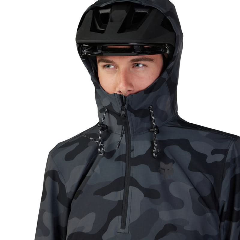 Fox Ranger Wind Pullover Black Camo Rain Jacket
