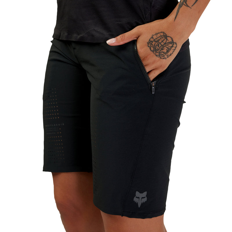 FOX Lady Flexair Black Cycling Shorts | RideHub