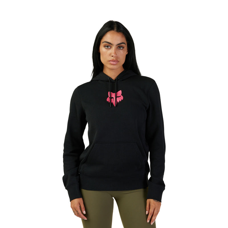Fox Lady Head Hoodie Black/Pink