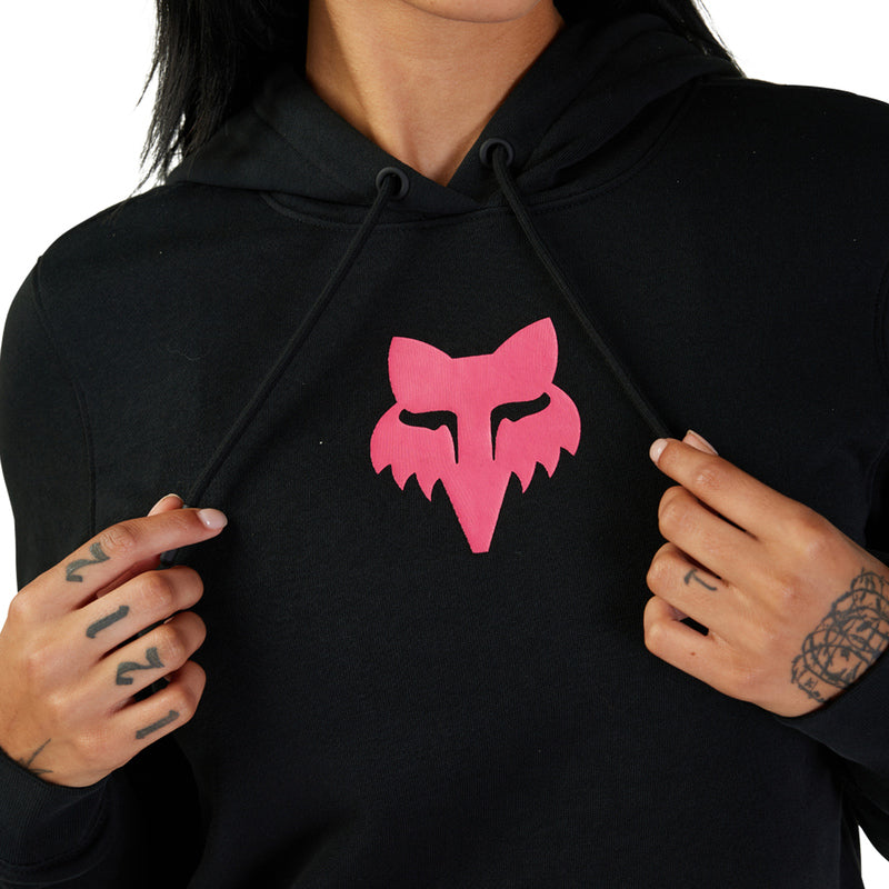 Fox Lady Head Hoodie Black/Pink